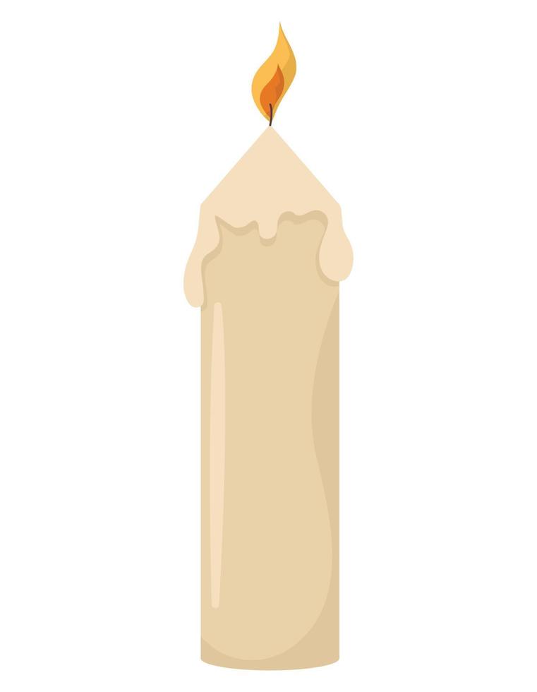 white candle design vector