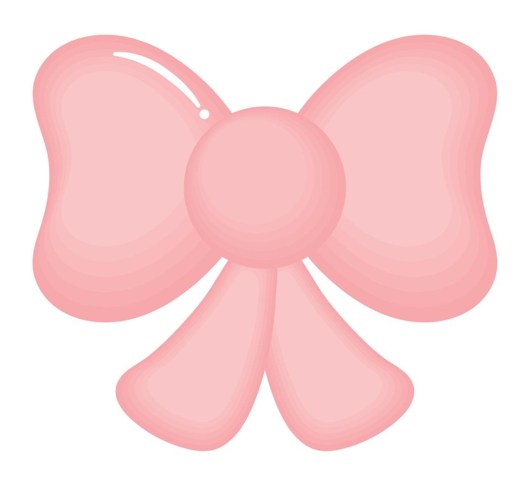 pink baby bow vector