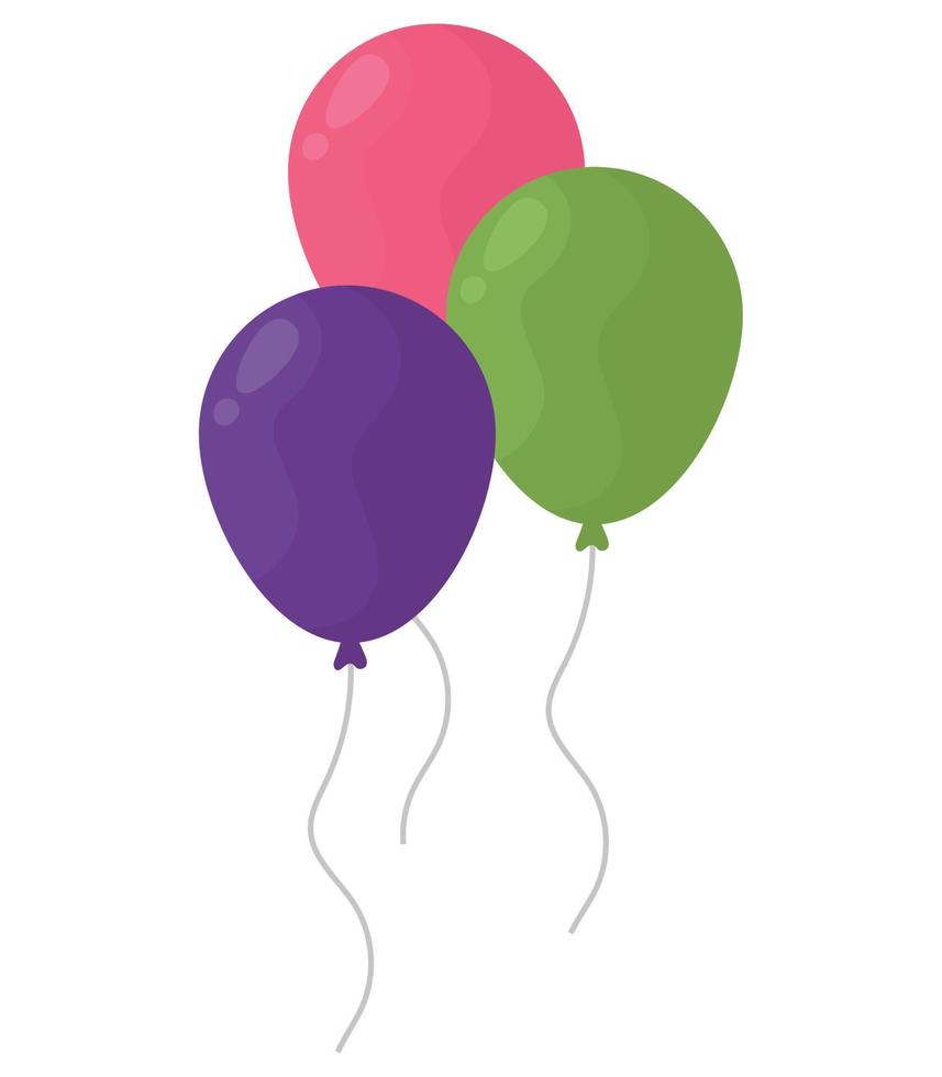 diseño de globos de colores vector