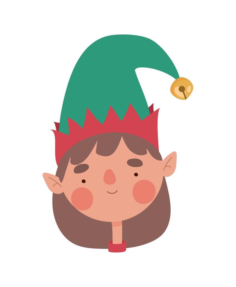 alegre duende mujer cara vector