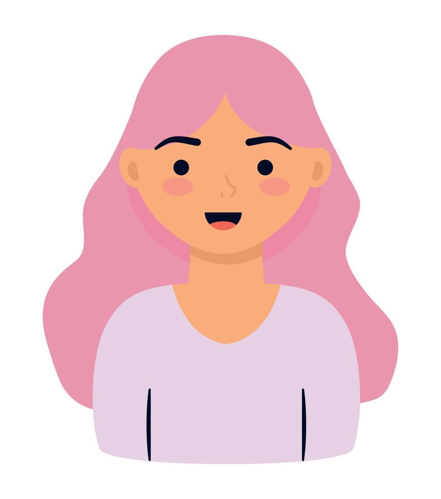 ilustración de mujer feliz vector