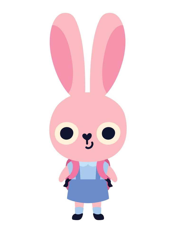 school bunny design vector