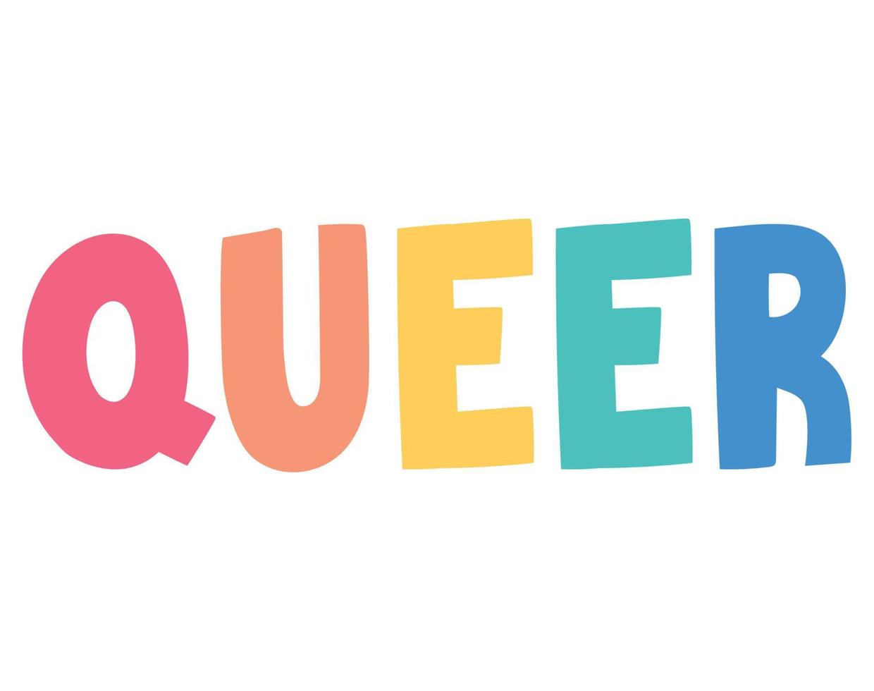 queer letras deisgn vector