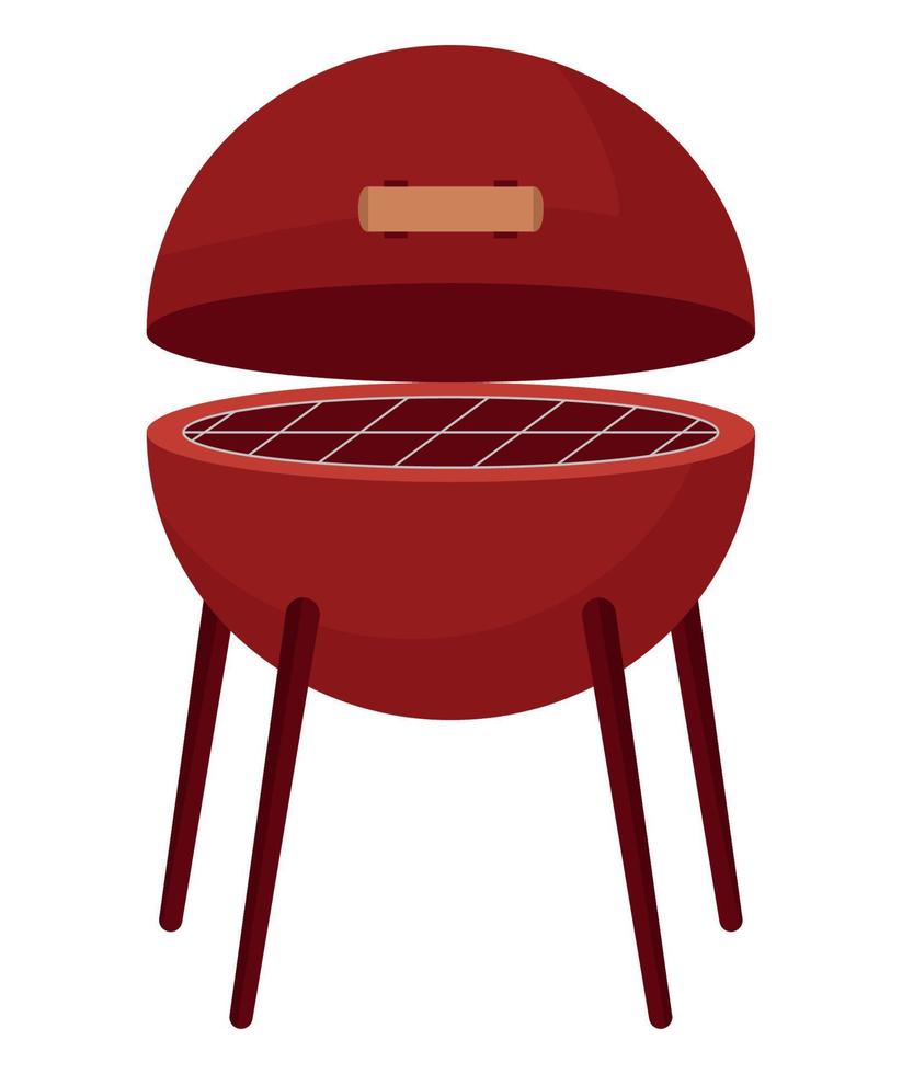 red grill design vector