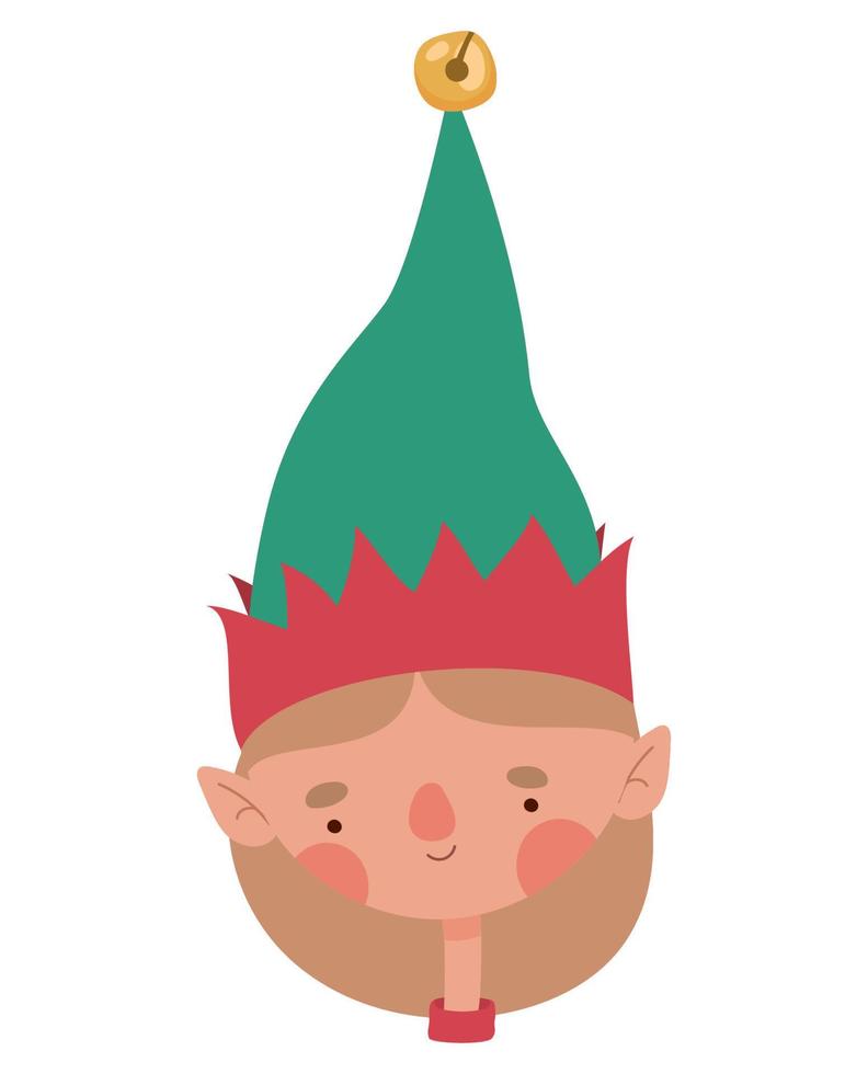 bonito duende mujer cara vector