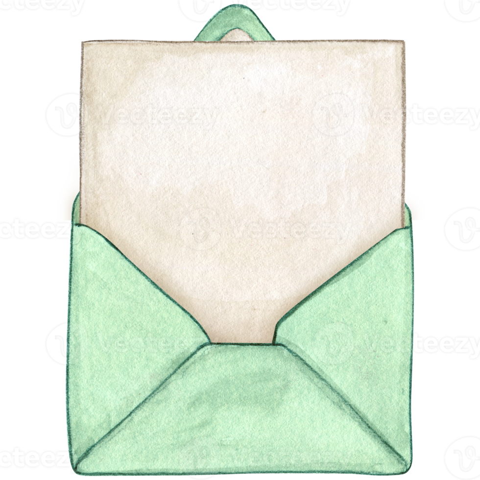 watercolor open envelope png