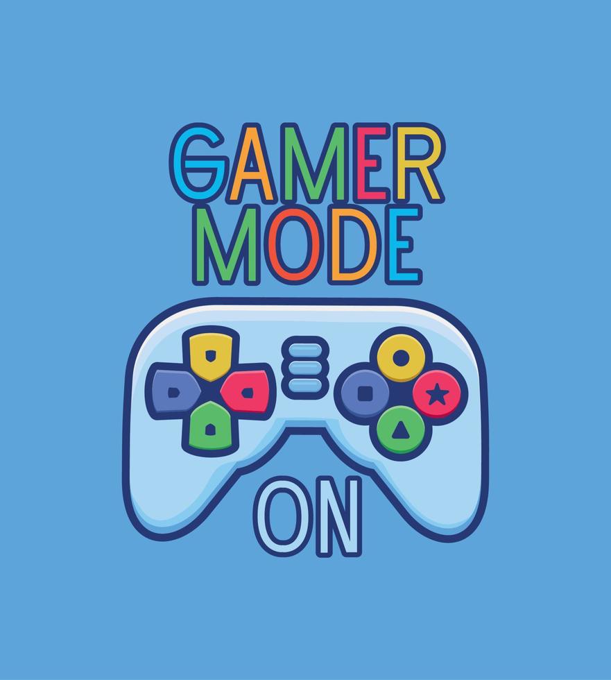 gamer mode poster vector