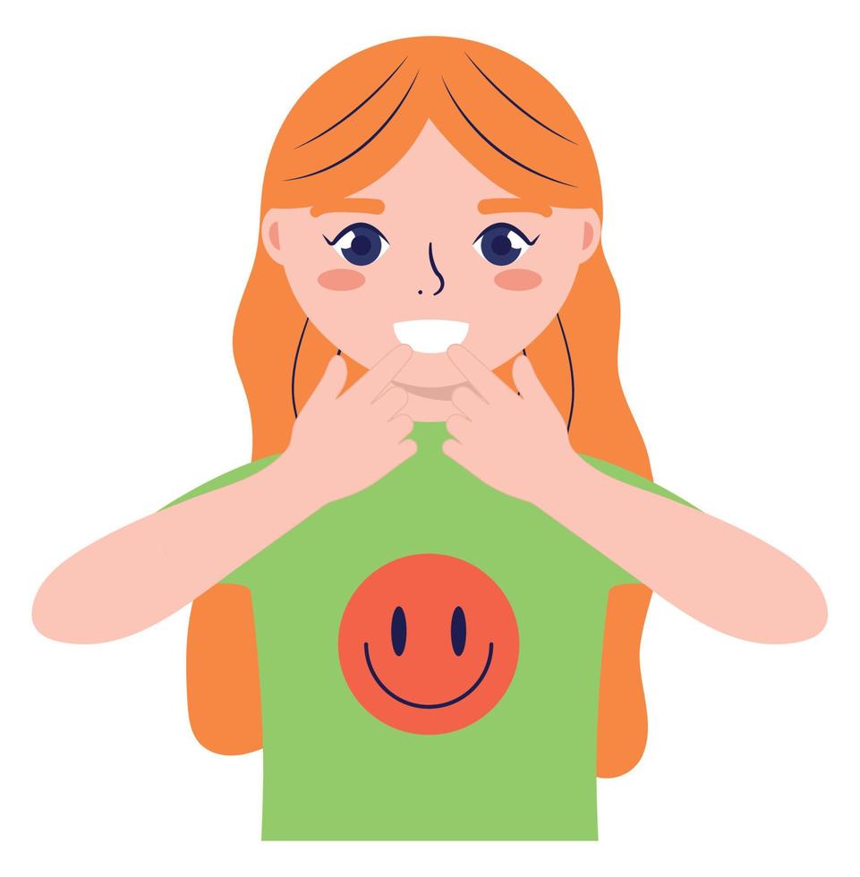 smiling lady design vector
