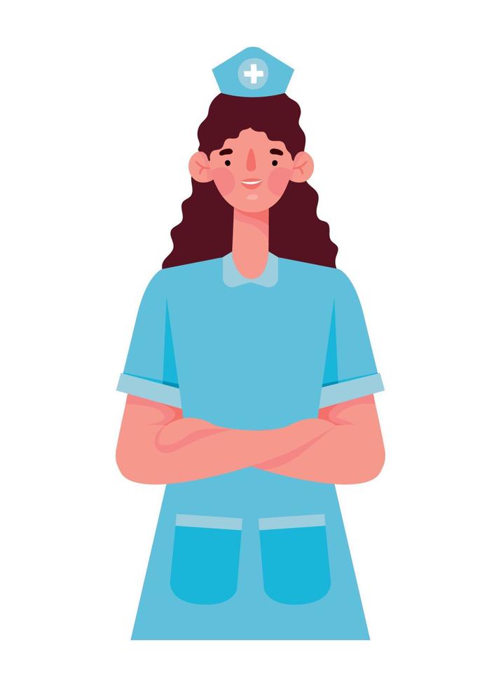 glad nurse illustration vector