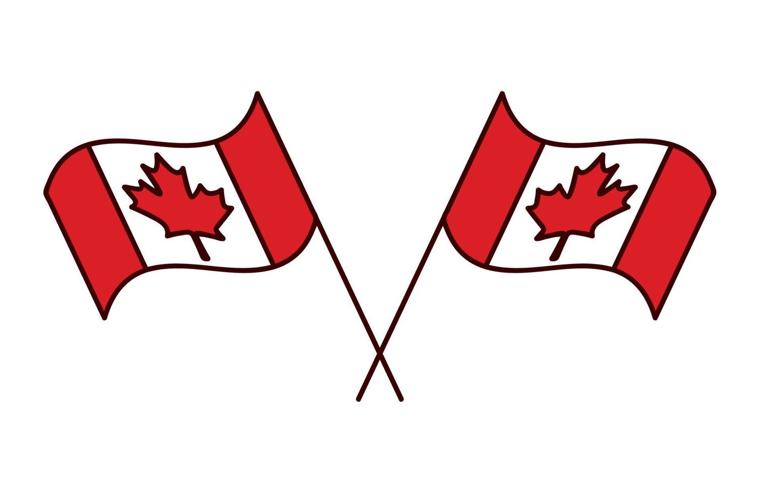 Canadá banderas diseño vector