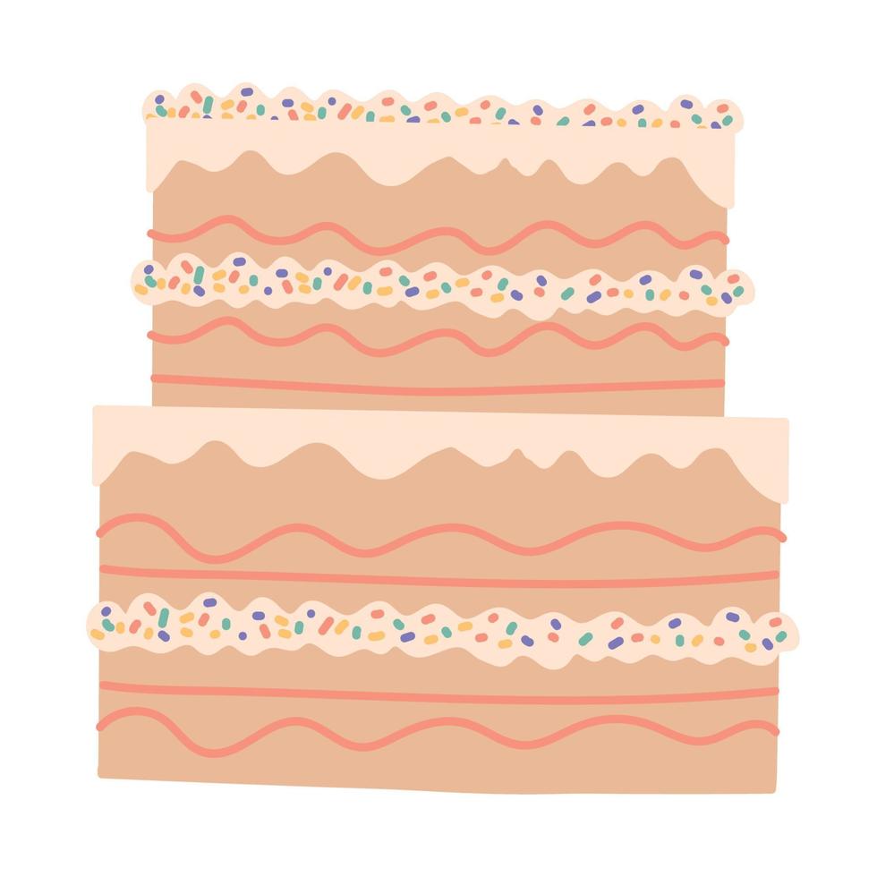 tall birthday cake vector