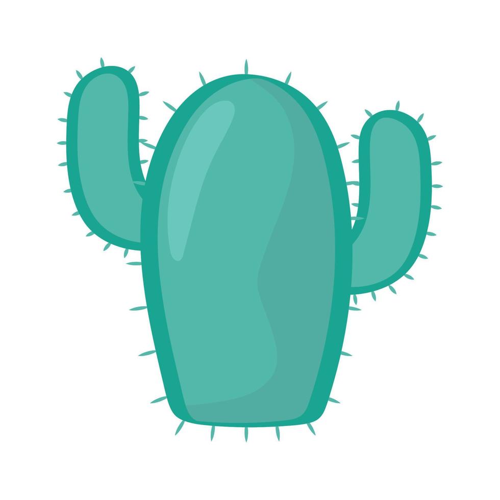 cute green cactus vector