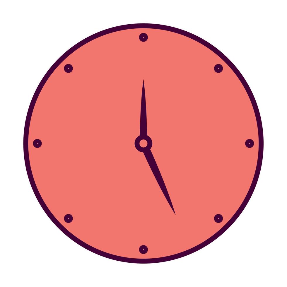 red clock design vector