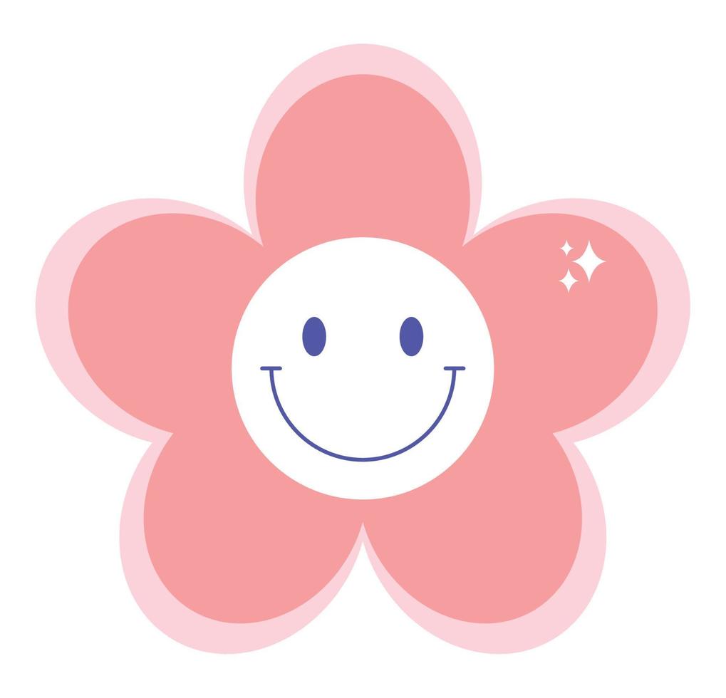 happy flower design vector