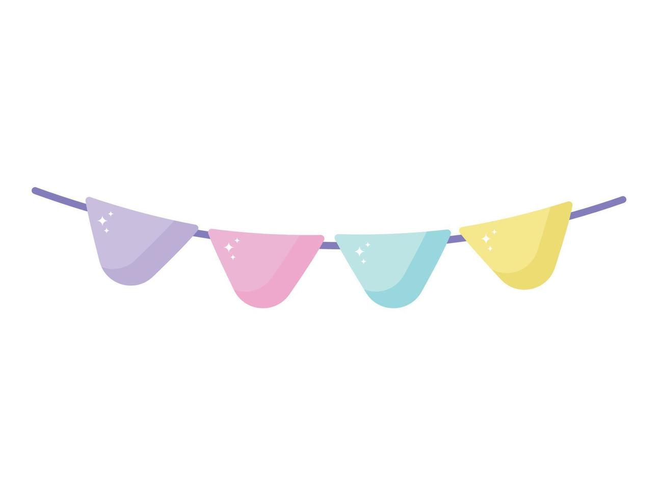 colored garland design vector