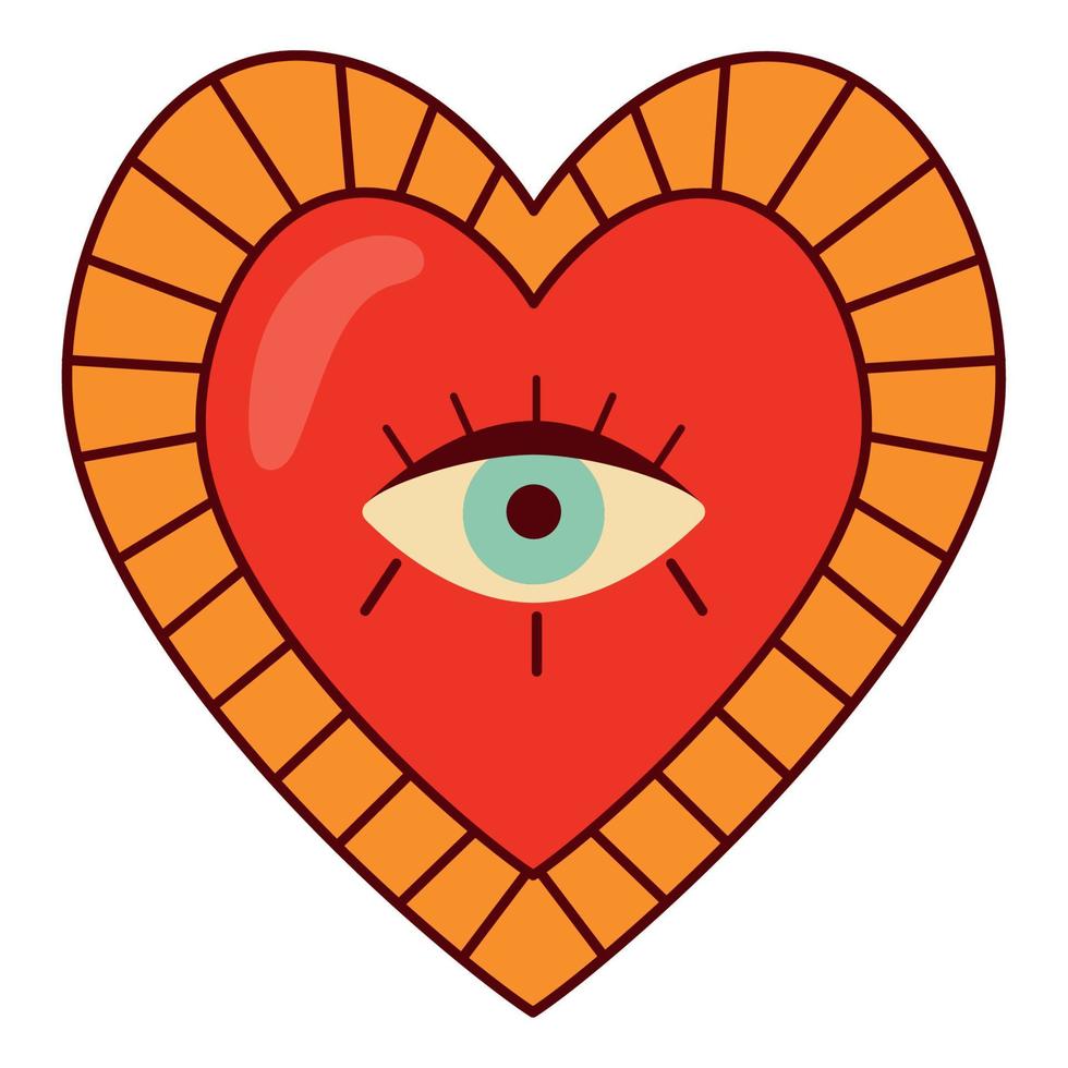 decorative heart icon vector