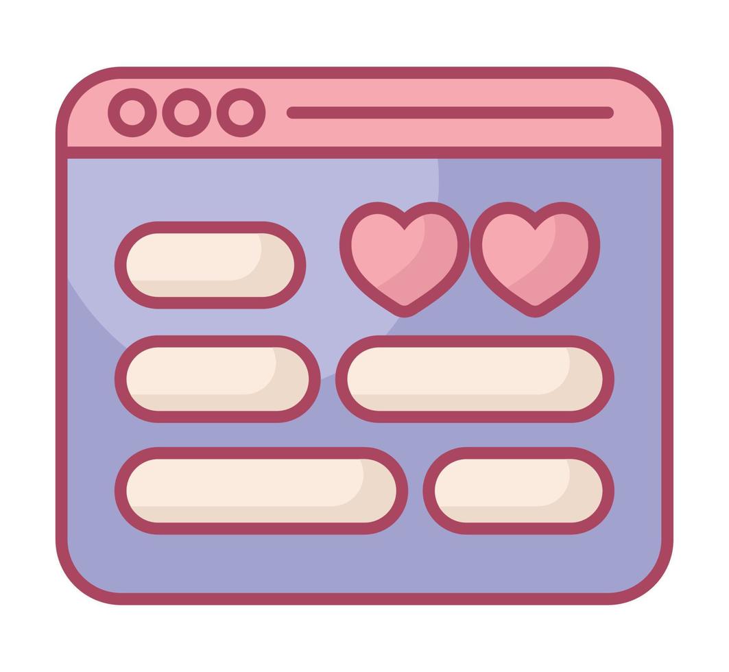 love web page vector