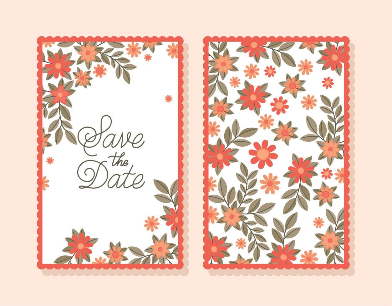 floral Boda invitaciones vector