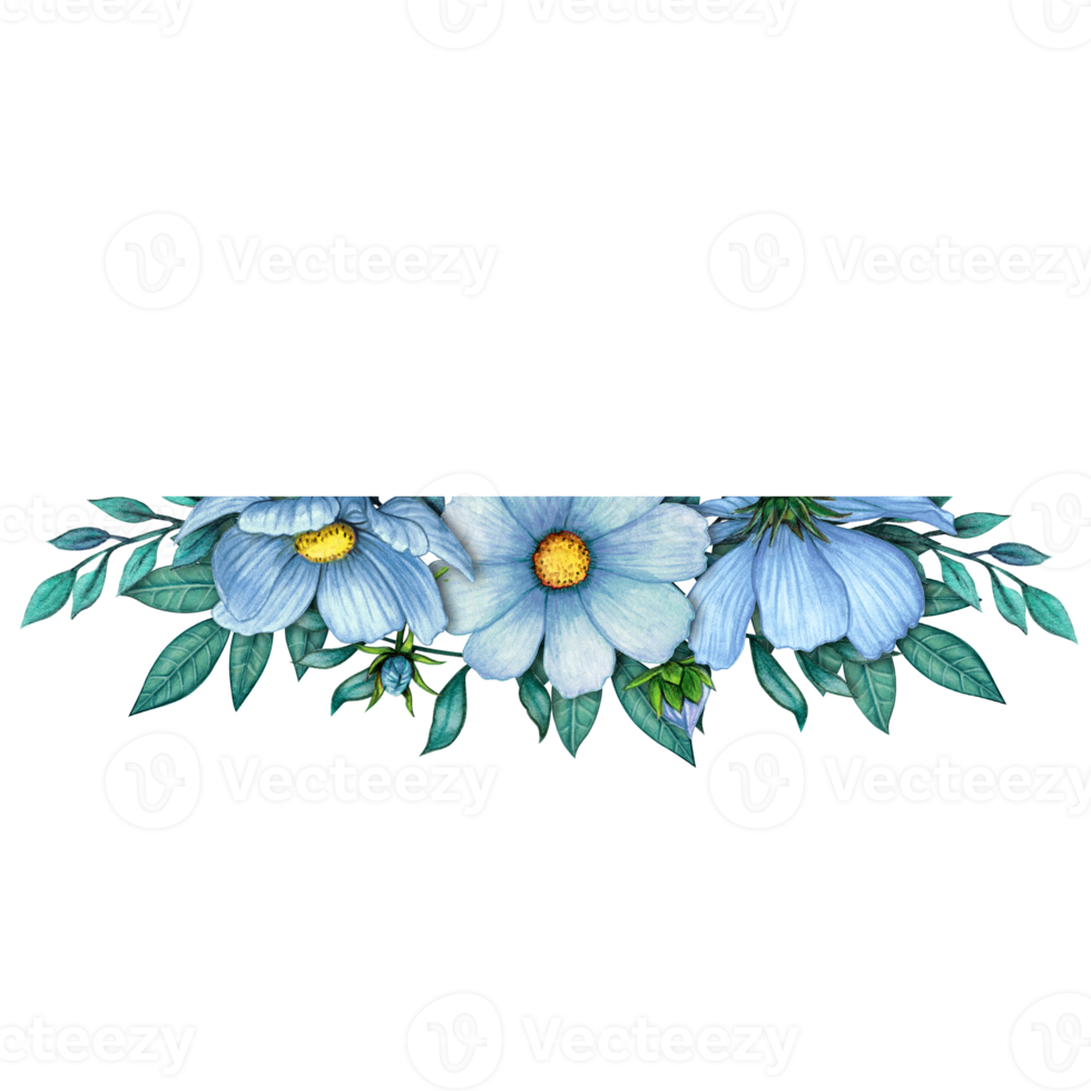 watercolor floral spring decoration png