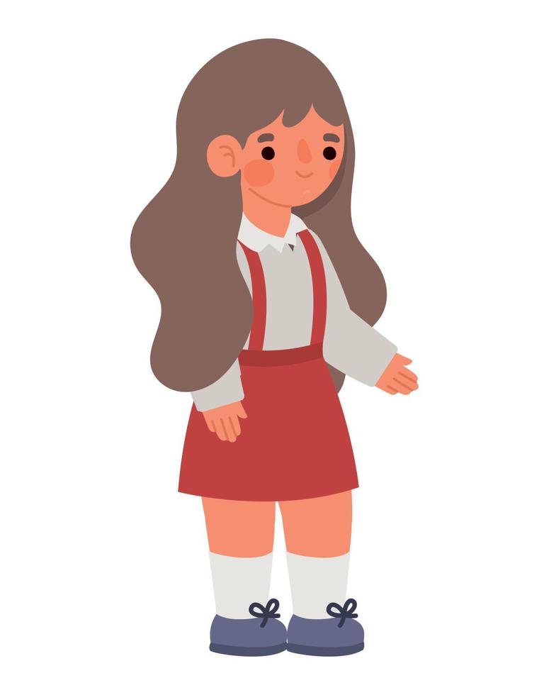 linda Chica de escuela ilustración vector