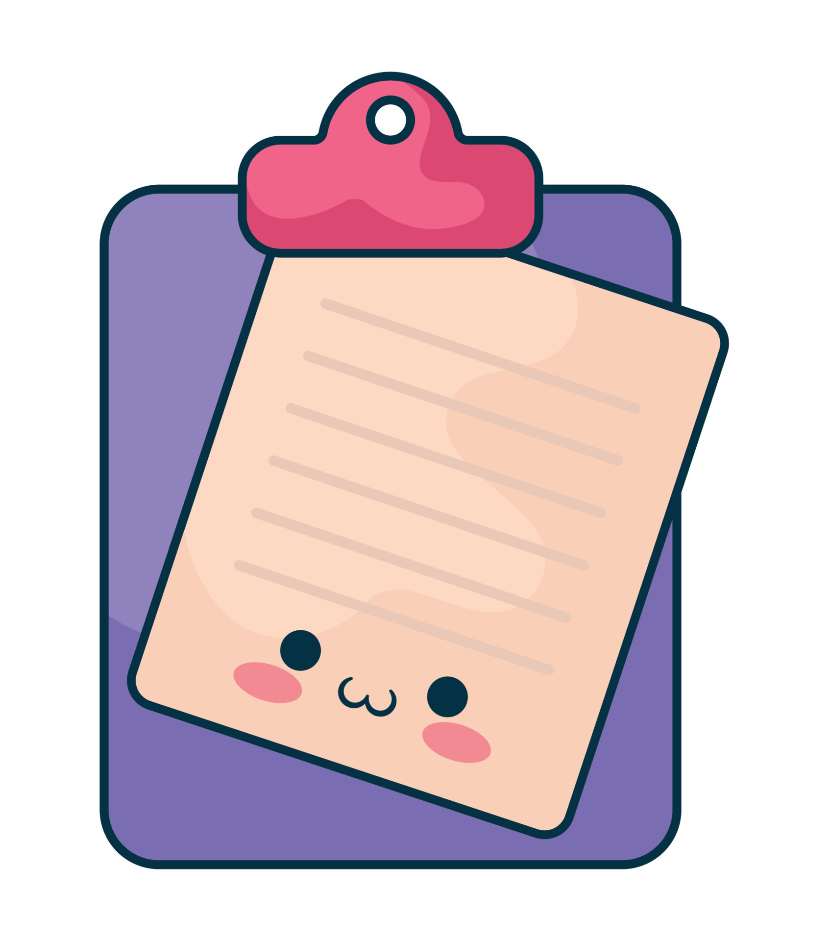 kawaii clipboard design 21388548 Vector Art at Vecteezy