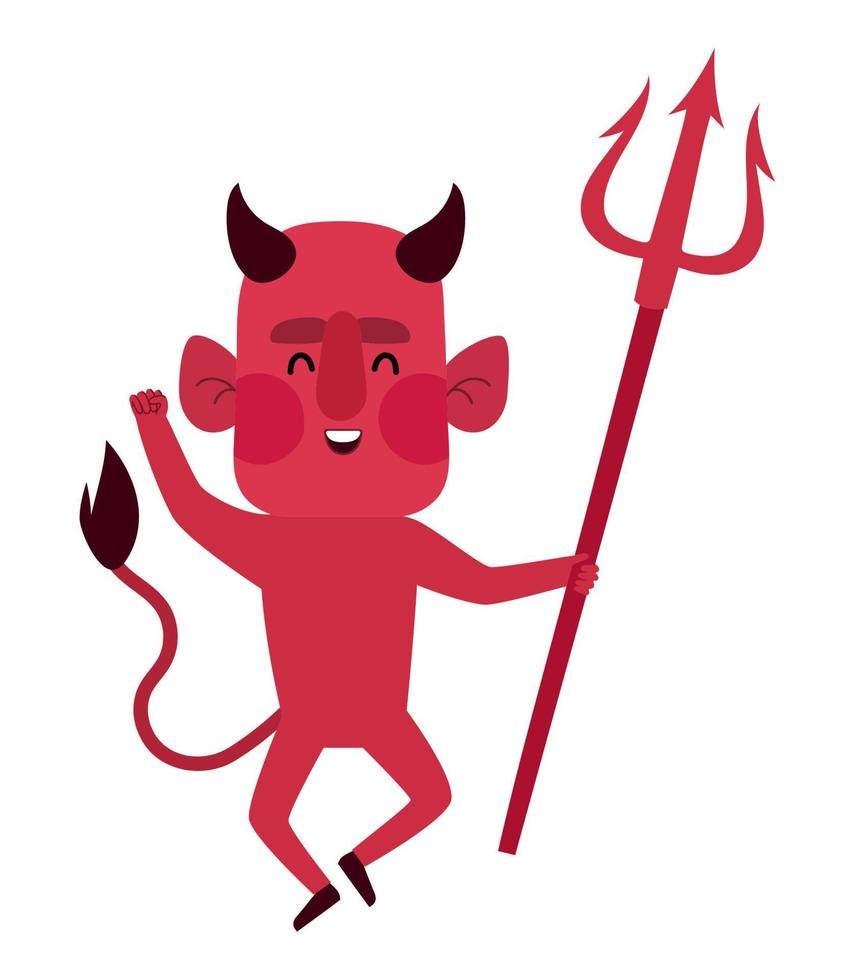 Víspera de Todos los Santos diablo ilustración vector