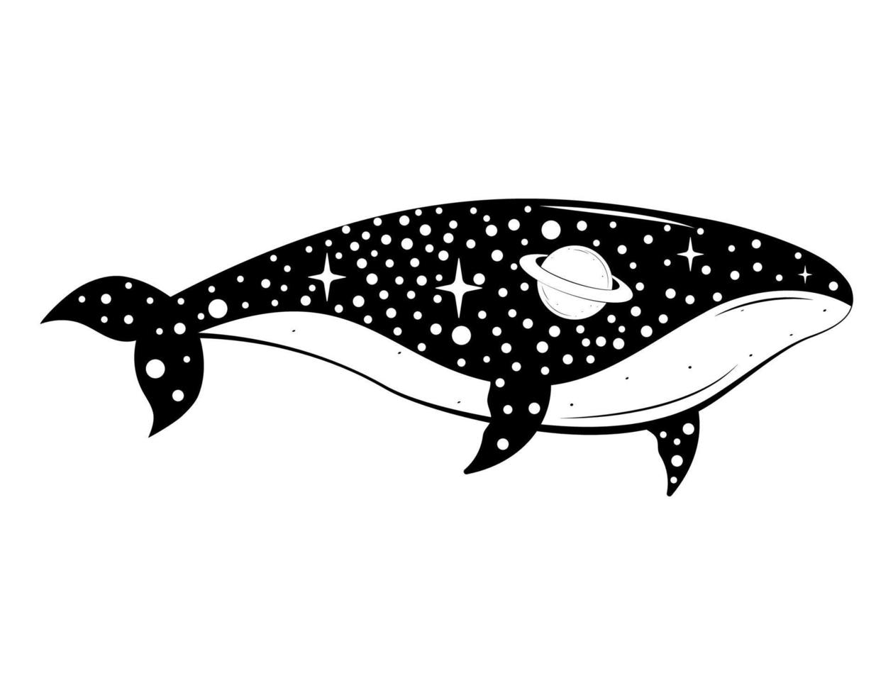 surreal whale design vector