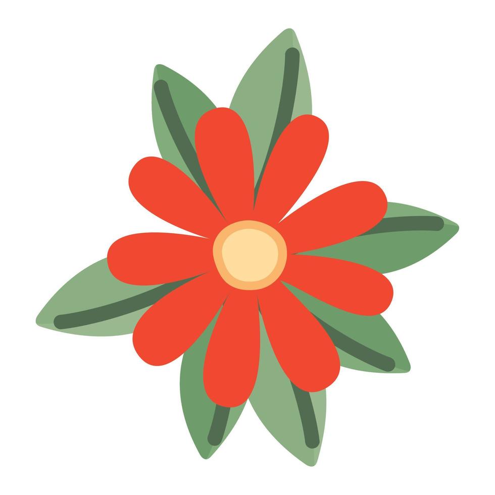 ilustración de flor roja vector