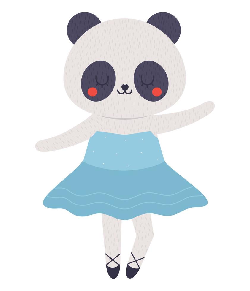 panda bailarín de ballet vector