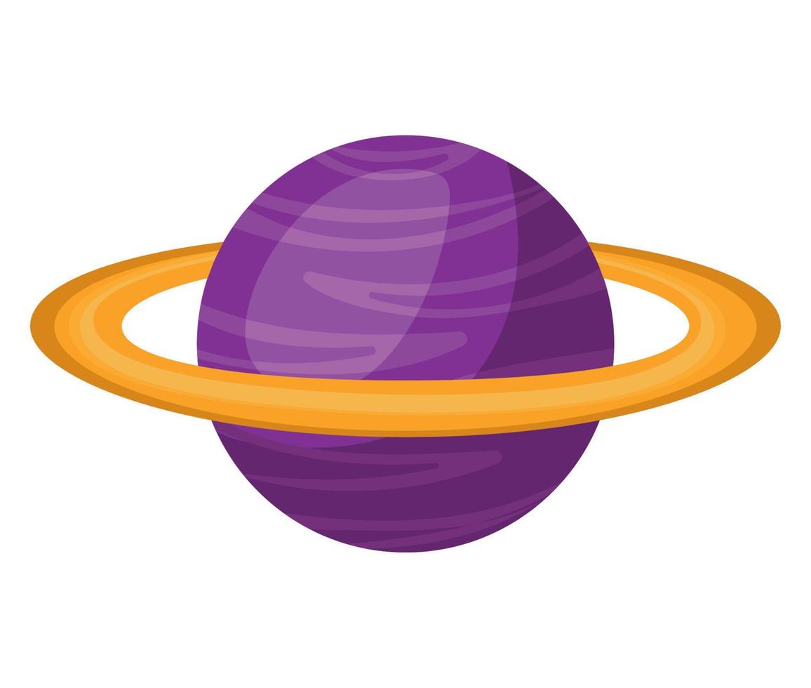 purple saturn illustration vector