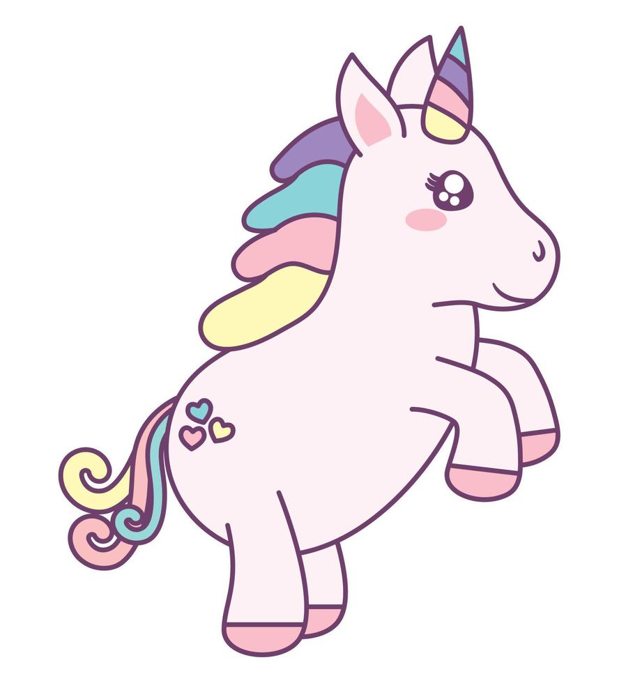 baby unicorn illustration vector