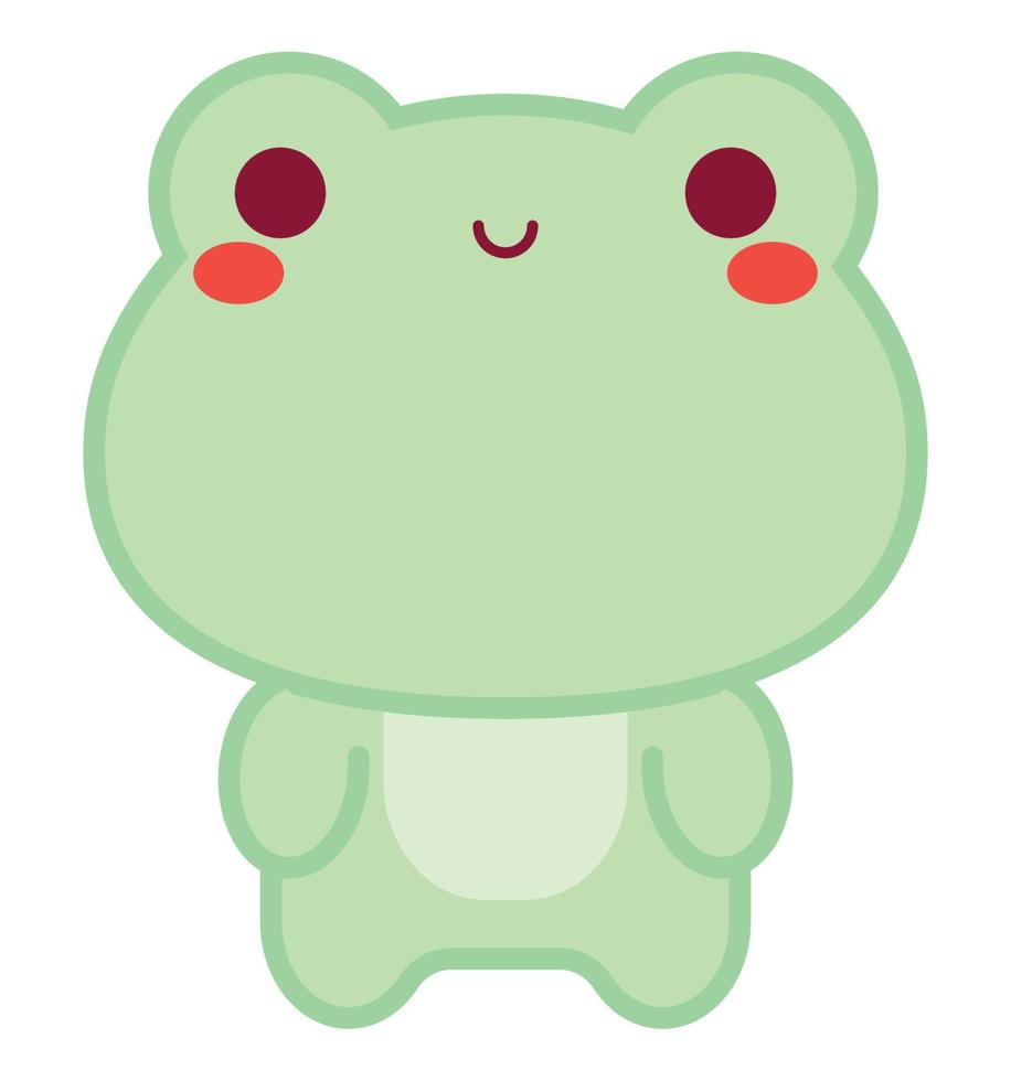 kawaii frog design vector