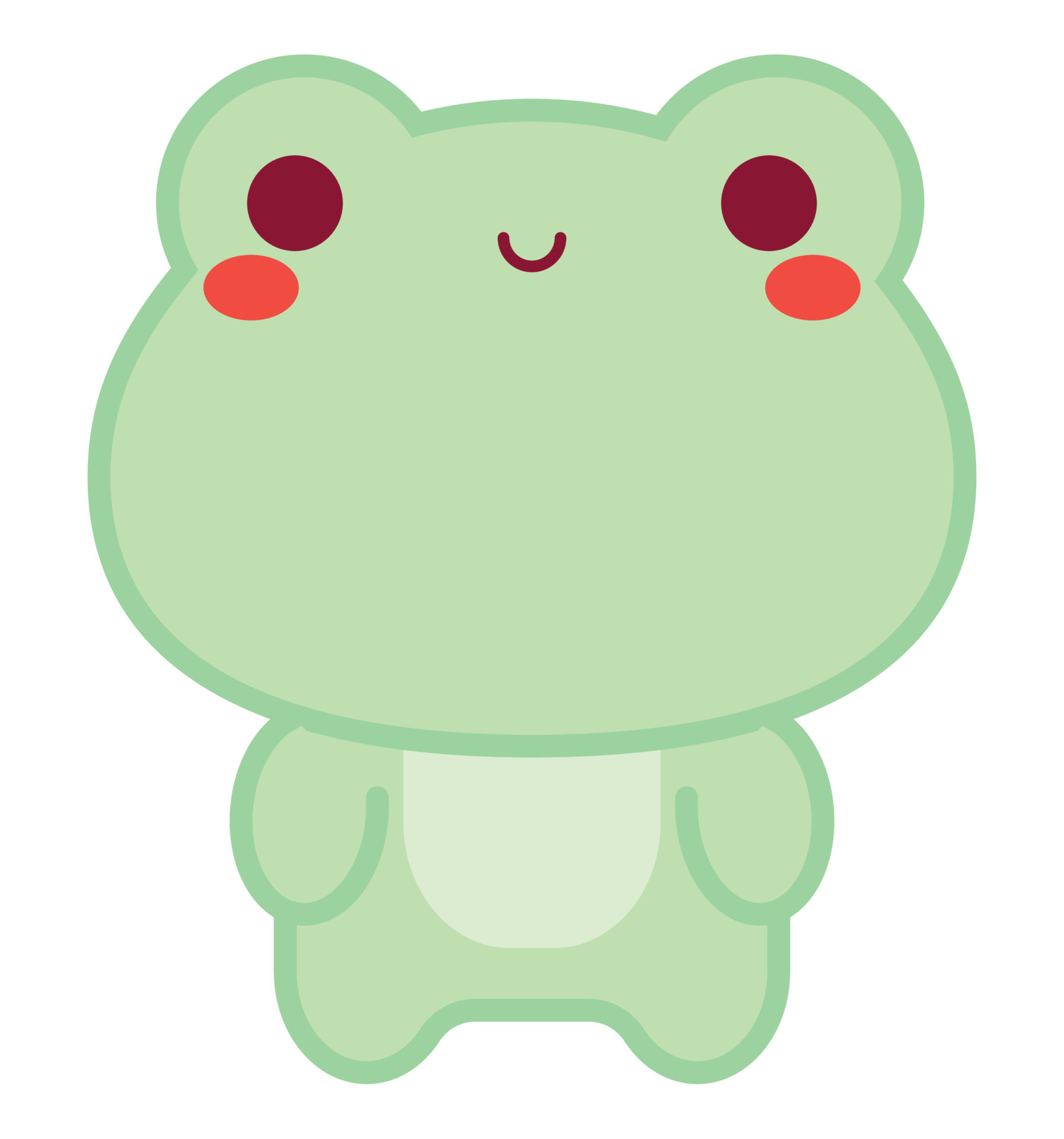 kawaii frog design 21388750 Vector Art at Vecteezy