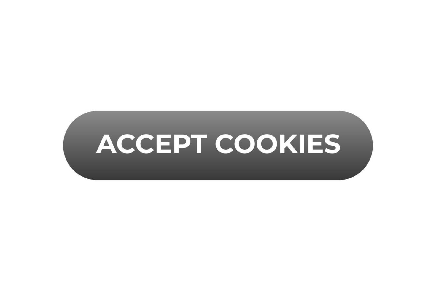 accept cookies Button. web template, Speech Bubble, Banner Label accept cookies. sign icon Vector illustration