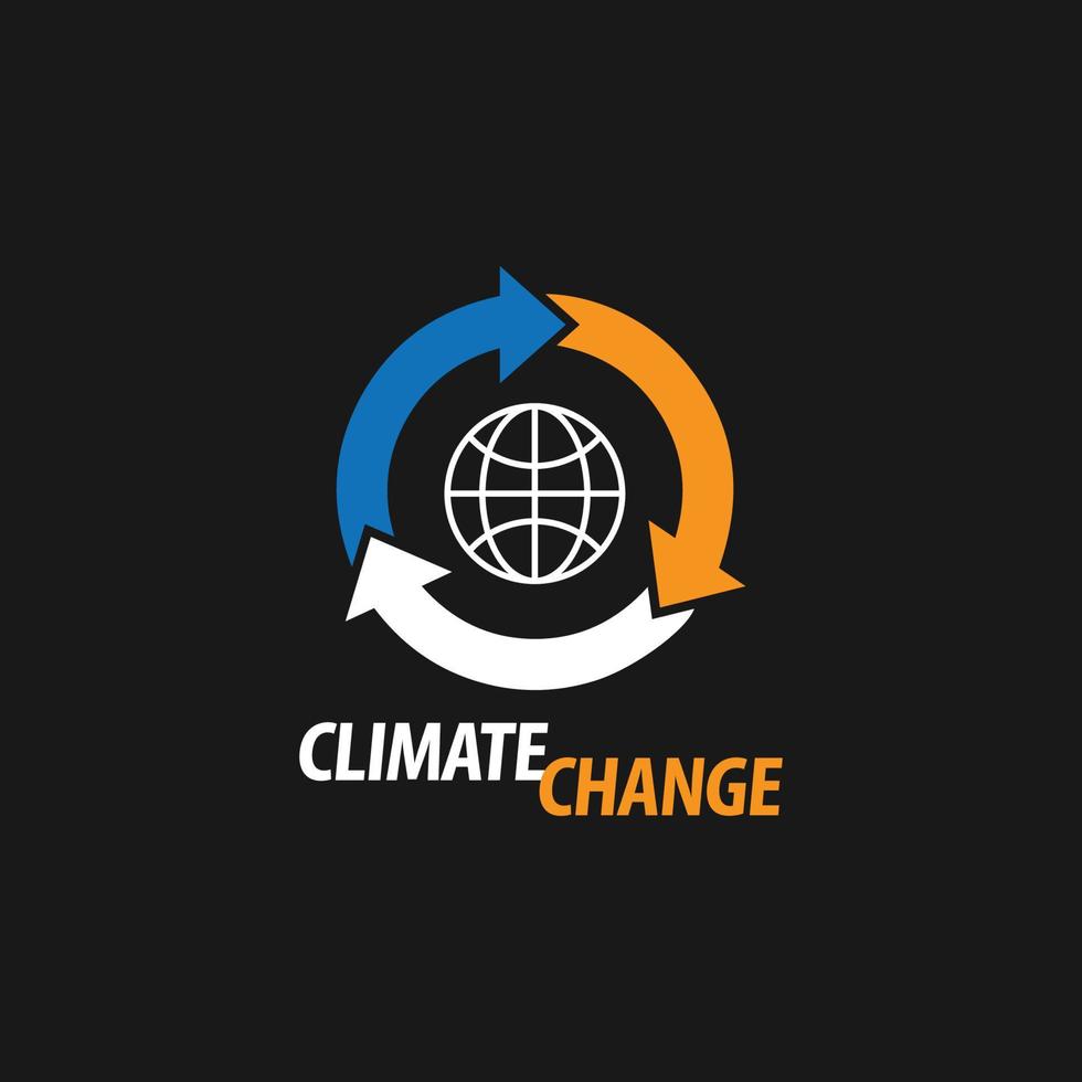 climate change logo vector