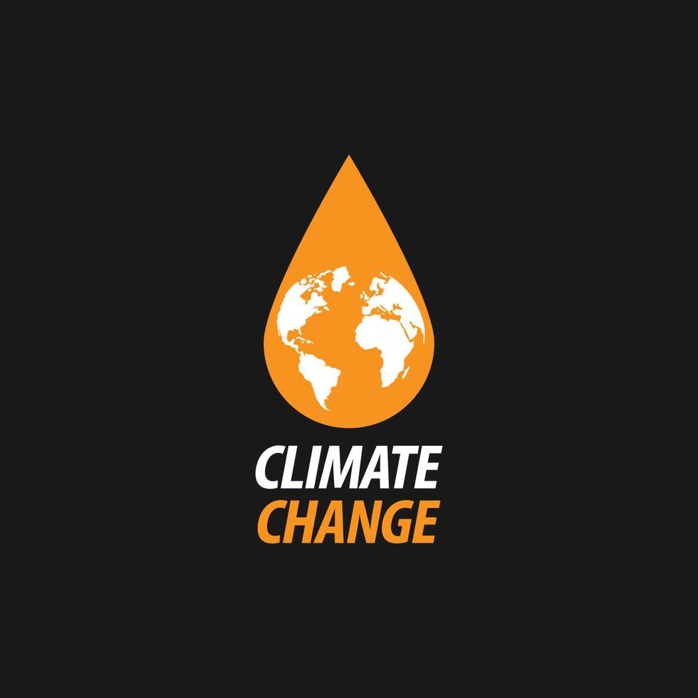 climate change logo vector