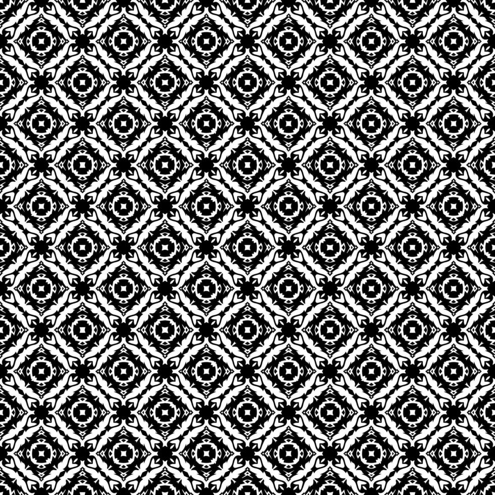 Black and white seamless pattern texture. Greyscale ornamental graphic design. vector