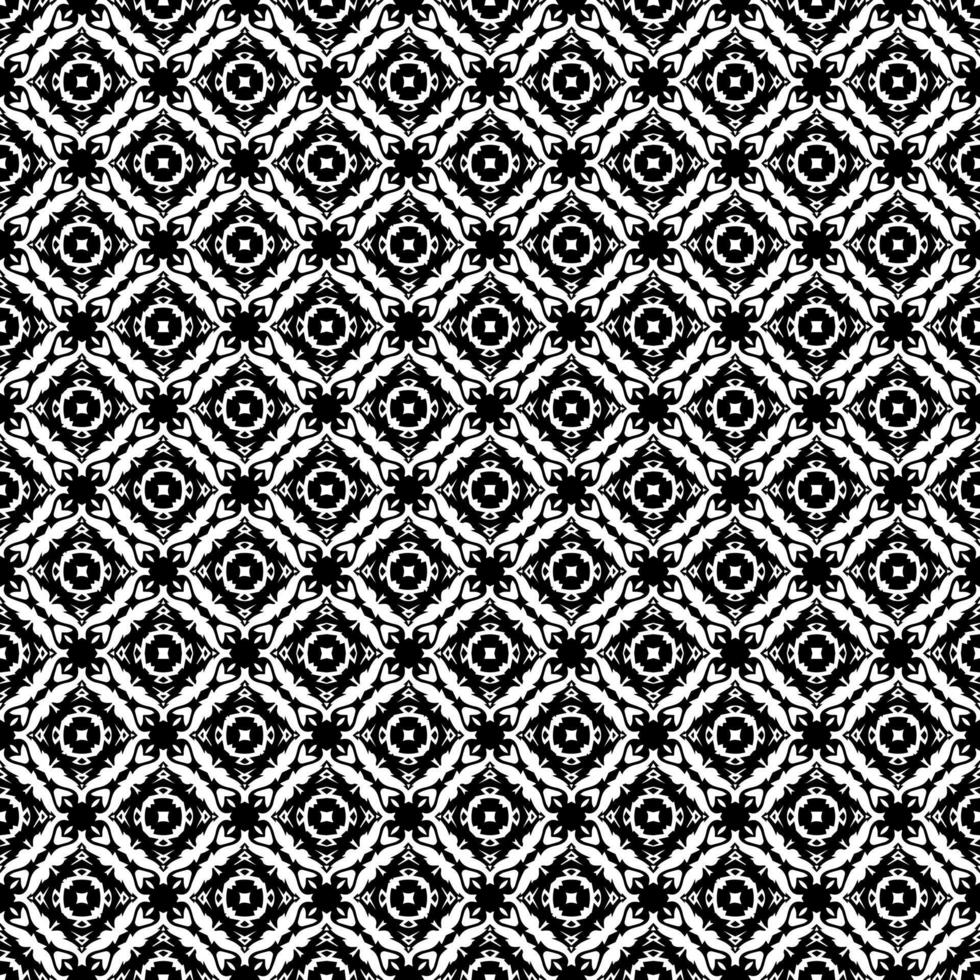 Black and white seamless pattern texture. Greyscale ornamental graphic design. vector