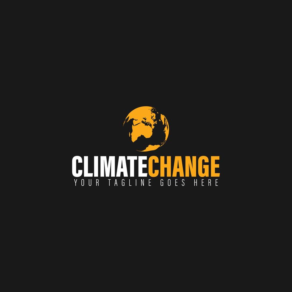 climate change logo vector