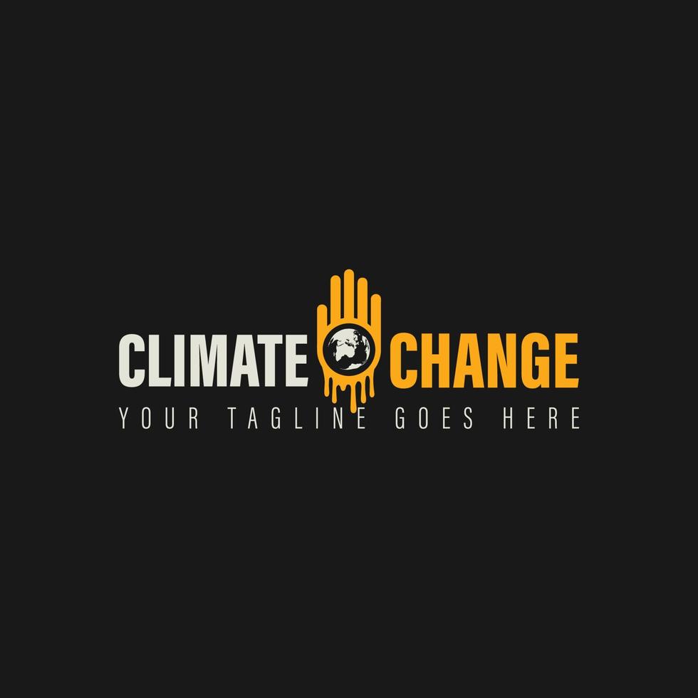 climate change logo vector