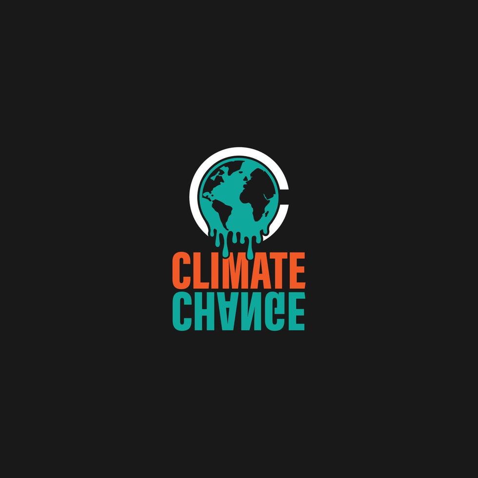 climate change logo vector