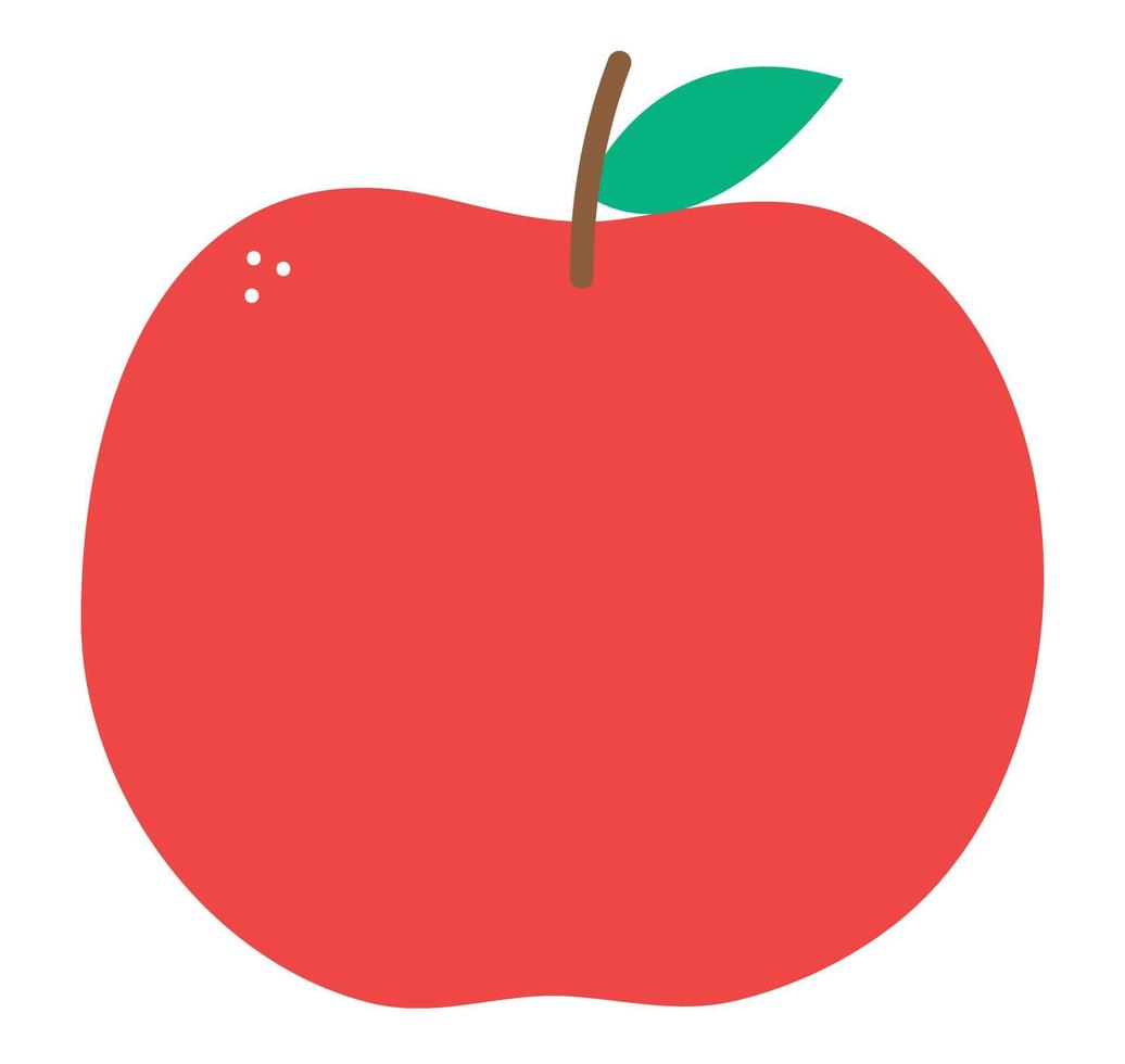 niños dibujos de un manzana vector