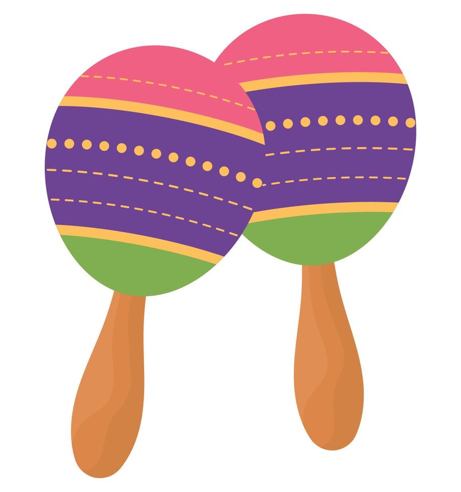 púrpura maracas diseño vector