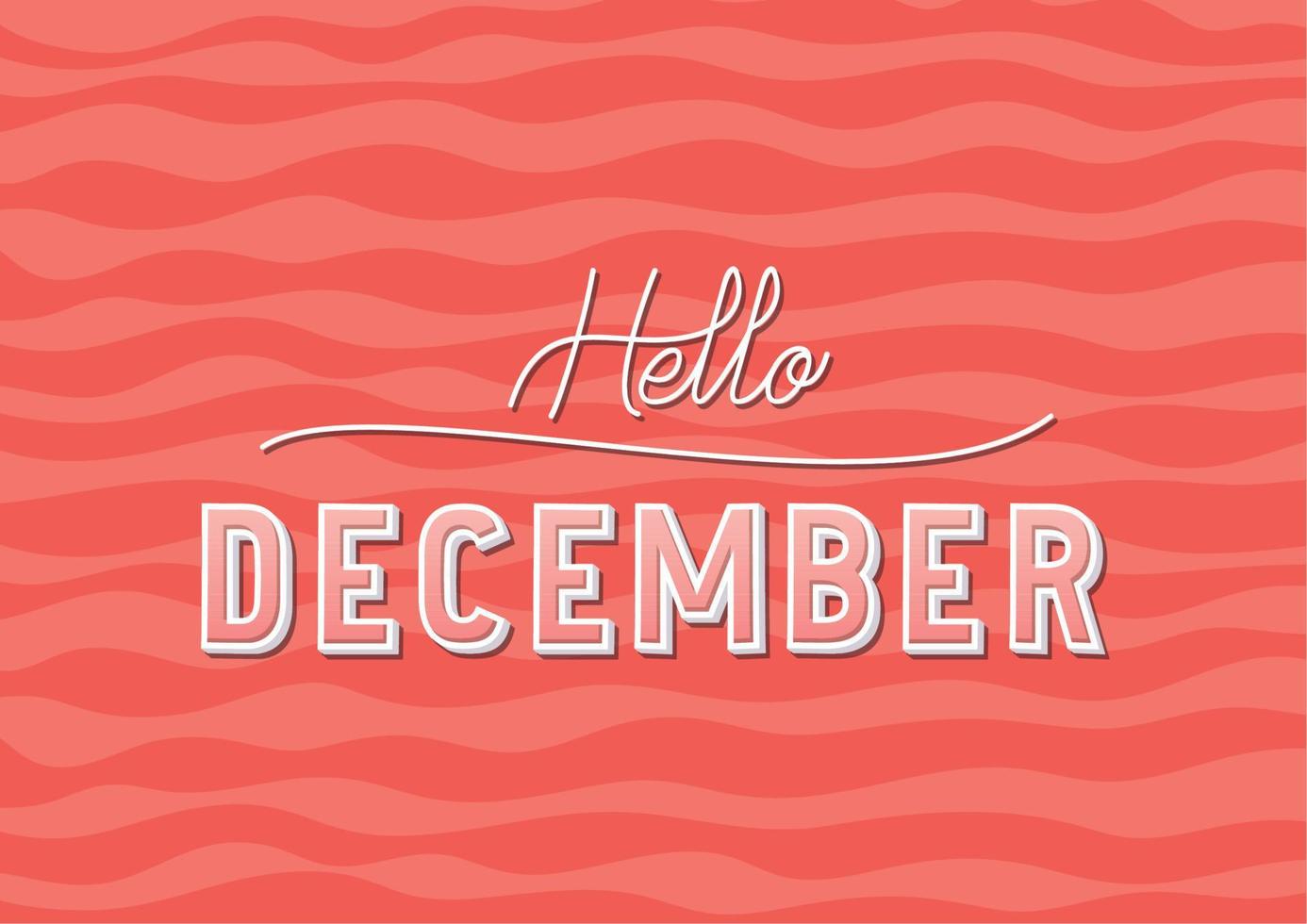 poster of hello december vector