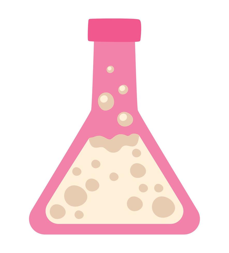 pink chemical bottle vector