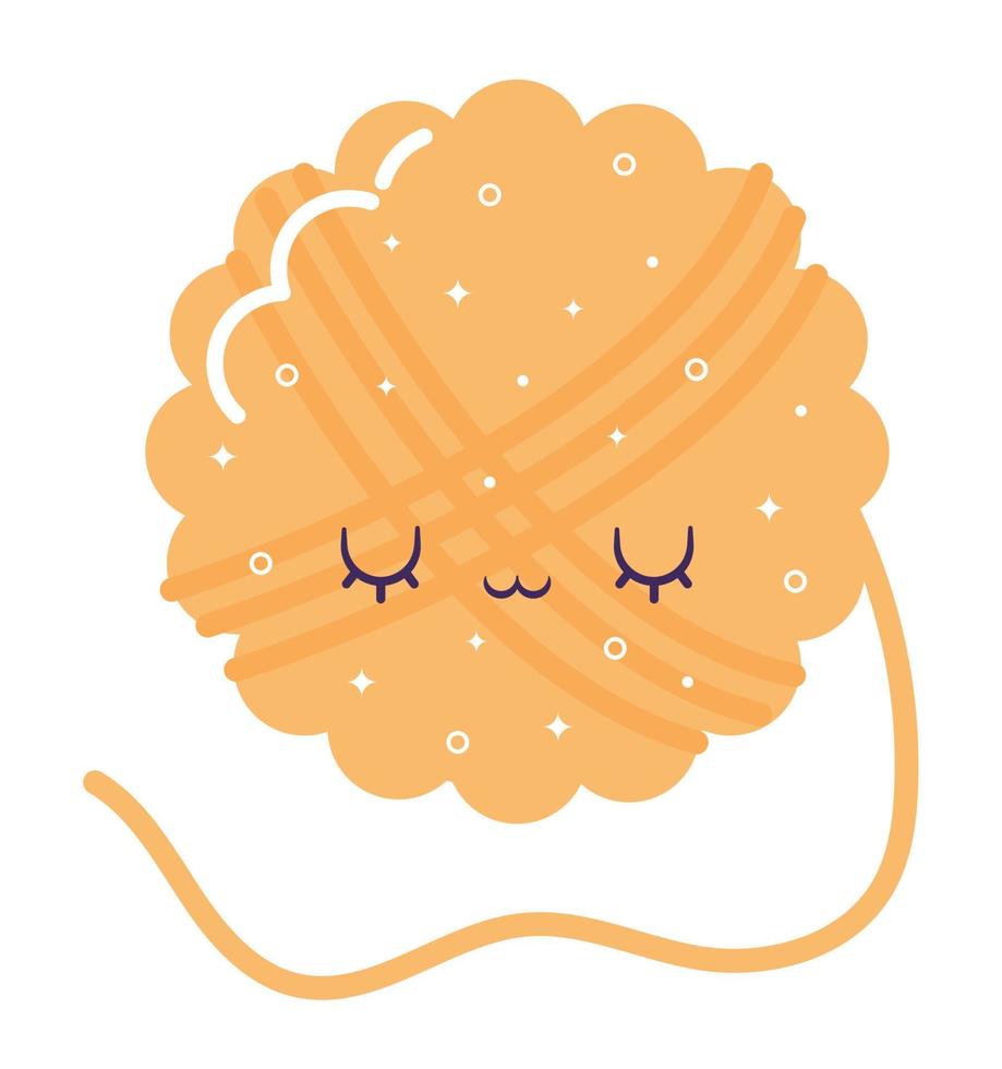 happy yarn ball vector