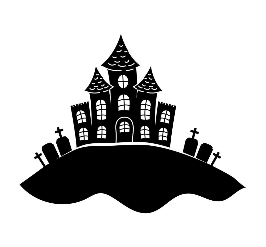 black cemetery illustration vector