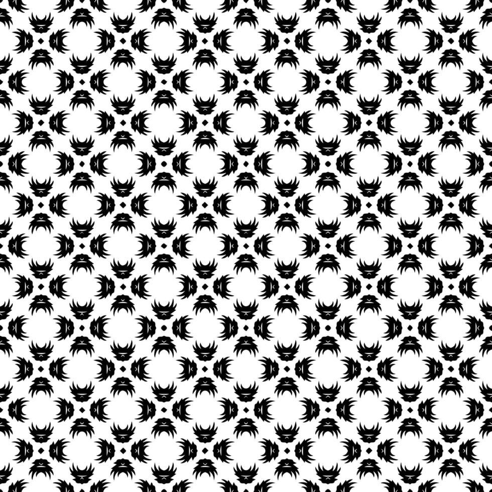 Black and white seamless pattern texture. Greyscale ornamental graphic design. vector