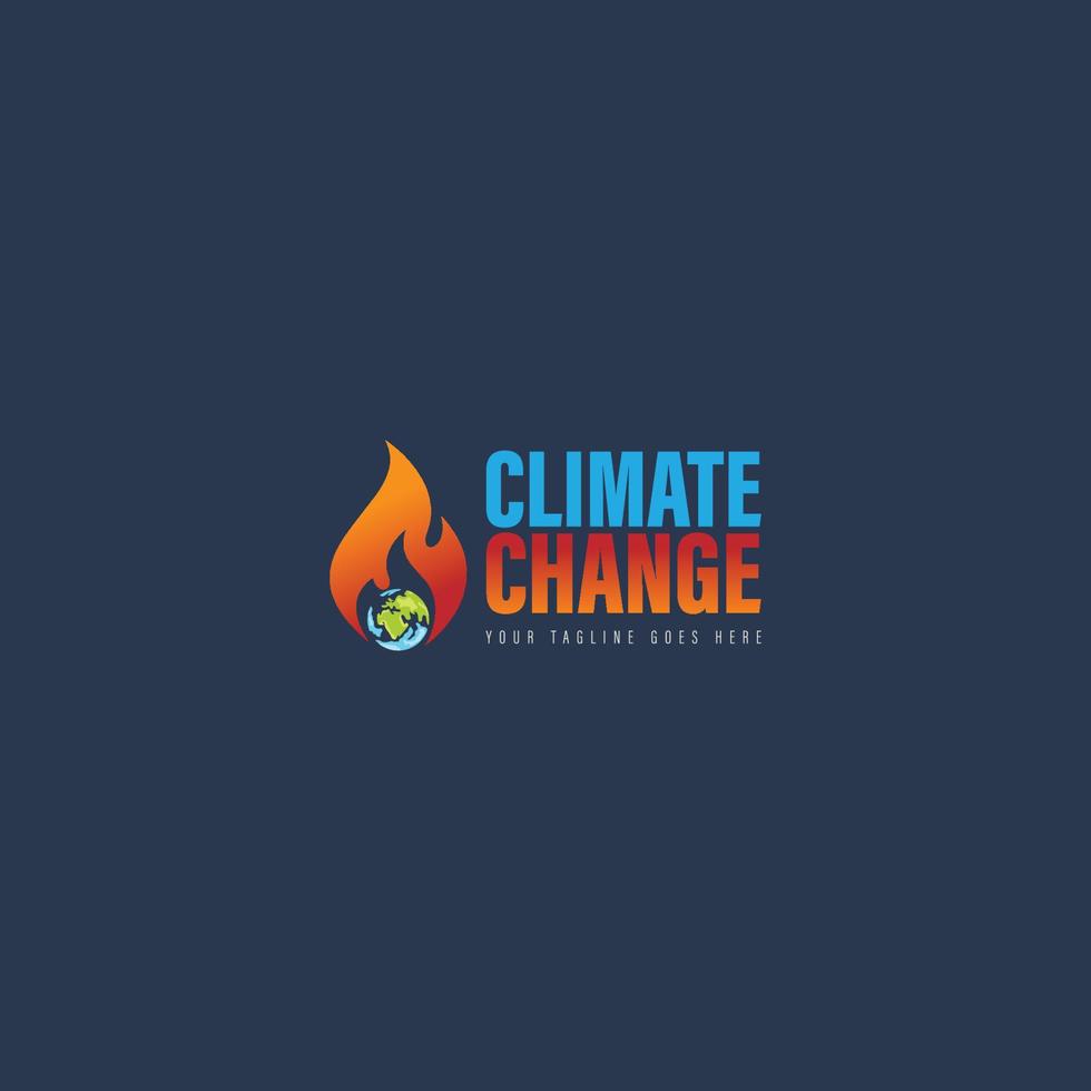 climate change logo vector