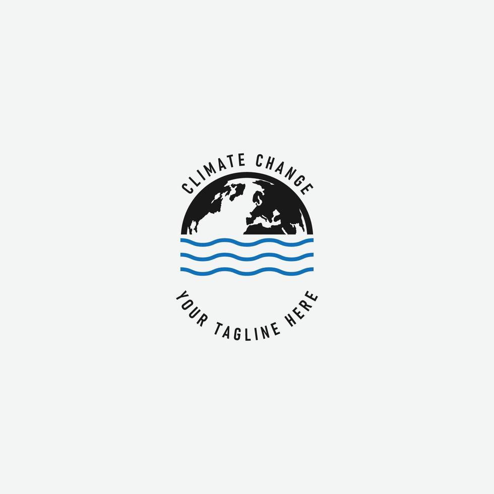 climate change logo vector